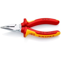 Pince universelle multifonctions 145 mm - mâchoires en pointe - Knipex - isolée 1000V