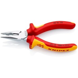 Pince universelle multifonctions 145 mm - mâchoires en pointe - Knipex - isolée 1000V