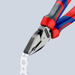 Pince universelle Knipex à forte démultiplication avec gaine bi matière longueur 180 mm