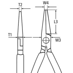 Pince à monter, à profils transversaux Knipex - Poignées gainées plastique - Longueur 280 mm