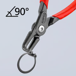 Pince de précision coudée à circlips bagues extérieures Ø 19-60 mm Knipex - Longueur 165 mm