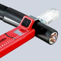 Outil à dégainer Knipex pour câbles ronds standard - Lame scalpel - Longueur 165 mm