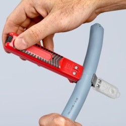 Outil à dégainer Knipex pour câbles ronds standard - Lame scalpel - Longueur 165 mm