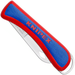 Couteau d'électricien Knipex lame pliante longueur 80 mm en acier inoxydable