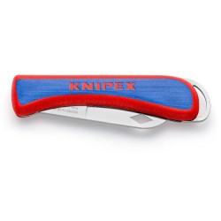 Couteau d'électricien Knipex lame pliante longueur 80 mm en acier inoxydable