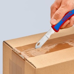 Couteau d'électricien Knipex lame pliante longueur 80 mm en acier inoxydable