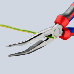 Pince de mécanicien demi-ronde avec tranchant Knipex longueur 200 mm