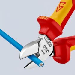 Pince coupante de côté pour fils doux et durs Knipex Isolée 1000V
