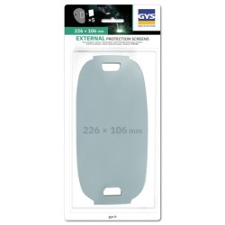 Écran externe 226 x 106 mm Gys pour masque de soudage Promax 9/13 - Lot de 5