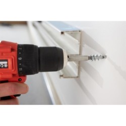 Cheville autoforeuse zamak pour plâtre Drive TP12 avec vis tête plate