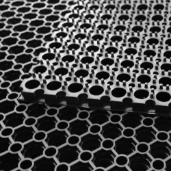 Tapis caillebotis IDS en caoutchouc noir