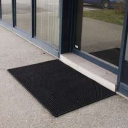 Tapis caillebotis IDS en caoutchouc noir