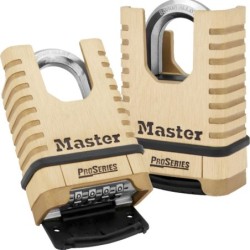Cadenas à combinaison programmable 1177D Master Lock laiton avec anse protégée