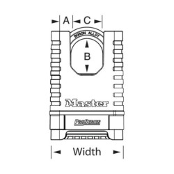 Cadenas à combinaison programmable 1177D Master Lock laiton avec anse protégée