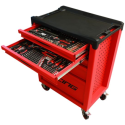 Servante d'atelier sur roulettes Racing 5 tiroirs Kstools avec 184 outils
