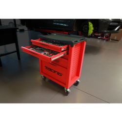 Servante d'atelier sur roulettes Racing 5 tiroirs Kstools avec 184 outils