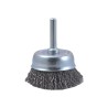 Brosse coupelle souple sur tige 6 mm - Osborn - Diamètre 75 mm - Fil ondulé d'acier