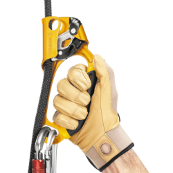 Poignée ASCENSION bloqueur version droite jaune pour les remontées sur corde Petzl