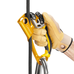 Poignée ASCENSION bloqueur version droite jaune pour les remontées sur corde Petzl