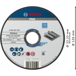 Disque à tronçonner Ø125x1.6mm pour métal