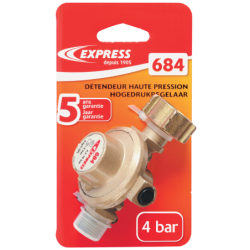 Détendeur propane fixe - 4 bar sortie 3/8 gauche