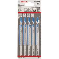 Lame scie sauteuse Bosch T 321 AF Speed for Metal jeu de 5 lames