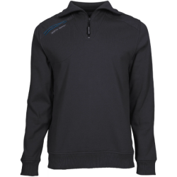 Pull col camionneur zippé Largo North Ways 100% polyester noir