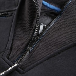 Pull col camionneur zippé Largo North Ways 100% polyester noir