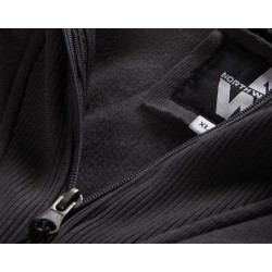 Pull col camionneur zippé Largo North Ways 100% polyester noir