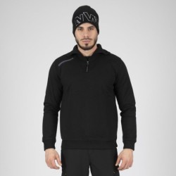 Pull col camionneur zippé Largo Nine Worths 100% polyester noir