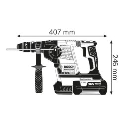 Perforateur SDS Plus Bosch GBH 36 V LI Plus avec chargeur et 2 batteries 4 Ah
