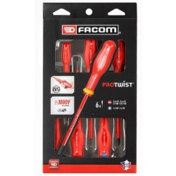 Jeu de 6 tournevis Facom ATDVE.J6 Protwist isolés 1000V