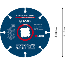 Disque à tronçonner 125mm Expert Carbide Multi Wheel X-Lock alésage 22,23 mm