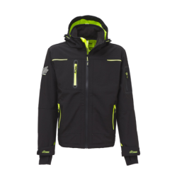 Veste Softshell de travail SPACE doublée micro-polaire Noir et Jaune