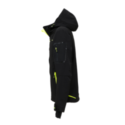 Veste Softshell de travail SPACE doublée micro-polaire Noir et Jaune