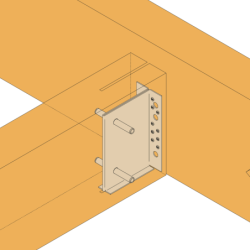 Etrier à âme intérieure profondeur 130 mm épaisseur 2 mm