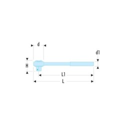 Clé à cliquet de serrage et desserrage haute précision 1/4 Facom