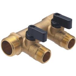 Collecteur avec vannes pour tube PER et multicouche MF 20 x 27 M 15 x 21 Laiton