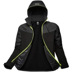 Veste softshell à capuche Oxford Noir/Fluo Helly Hansen