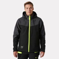 Veste softshell à capuche Oxford Noir/Fluo Helly Hansen