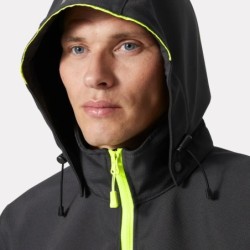 Veste softshell à capuche Oxford Noir/Fluo Helly Hansen
