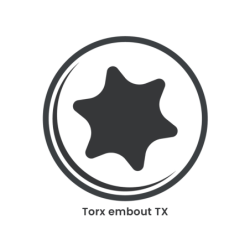 Vis bois Rocket parquet Torx tête fraisée acier Zingué filetage partiel
