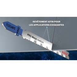 Lame de scie sauteuse métal médium PRO T121AFC BIM jeu de 5 lames