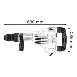 Marteau piqueur Bosch pro SDS-max GSH 11 VC - 1700W 23J