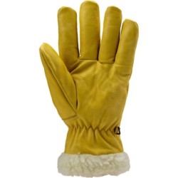 Gant fourré d'hiver cuir vachette pleine fleur Islande