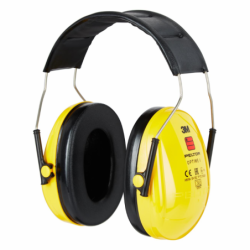 Casque antibruit Peltor Optime I jaune serre tête SNR 27 DB