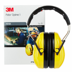 Casque antibruit Peltor Optime I jaune serre tête SNR 27 DB