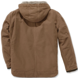 Blouson homme Barlett à capuche 100% coton durable avec doublure chaude Marron