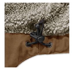 Blouson homme Barlett à capuche 100% coton durable avec doublure chaude Marron