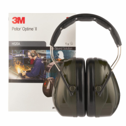 Casque antibruit 3M Peltor Optime II H520A Vert avec serre-tête SNR 31dB